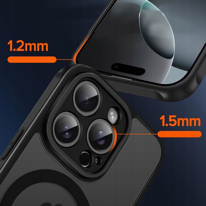 ETUI do IPHONE 16 Pro Max do Magsafe MATOWE MAGNETYCZNE WZMACNIANE 2x SZKŁO
