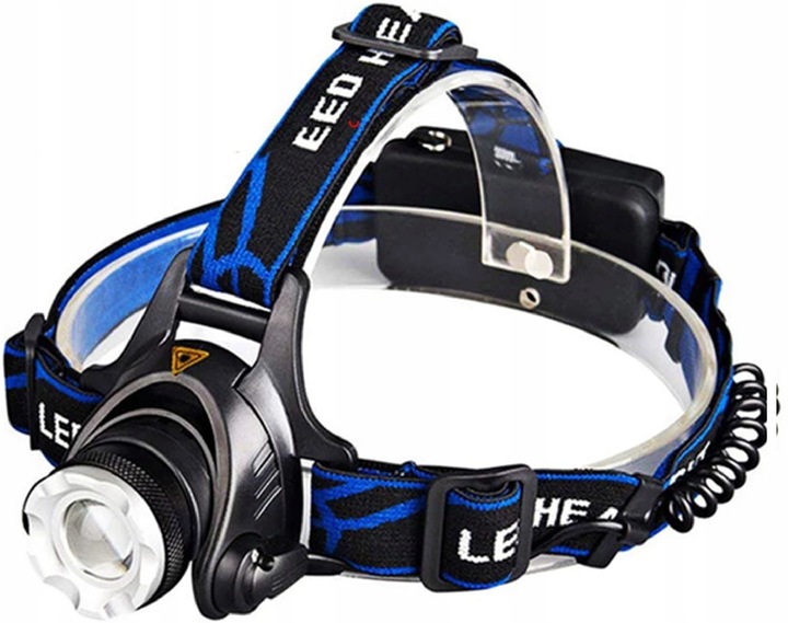 LATARKA CZOŁOWA CZOŁÓWKA LAMPKA 1 LED FUKCJA ZOOM Z ŁADOWARKAMI REGULOWANA