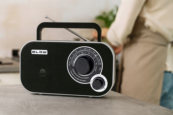 RADIO KUCHENNE RETRO BLUETOOTH USB SD 230V PRZENOŚNE NA BATERIE R6