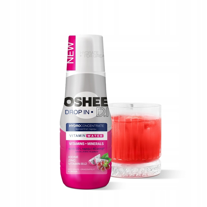 KONCENTRATY OSHEE Czerwone winogrono-Smoczy owoc Witaminy i minerały 500 ml