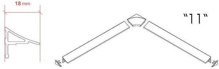 Ravak zestaw do listwy maskującej 11 biały B460000001