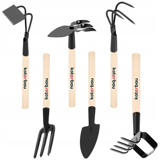 ZESTAW MINI NARZĘDZI OGRODNICZYCH 6SZT MOTYCZKA PAZURKI WIDEŁKI DO