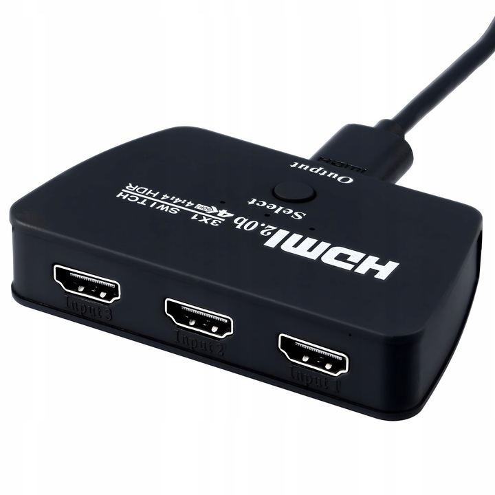 PRZEŁĄCZNIK HDMI 2.0b 3x1 SWITCH ROZDZIELACZ 3 WEJŚCIA 4K 60Hz HDR