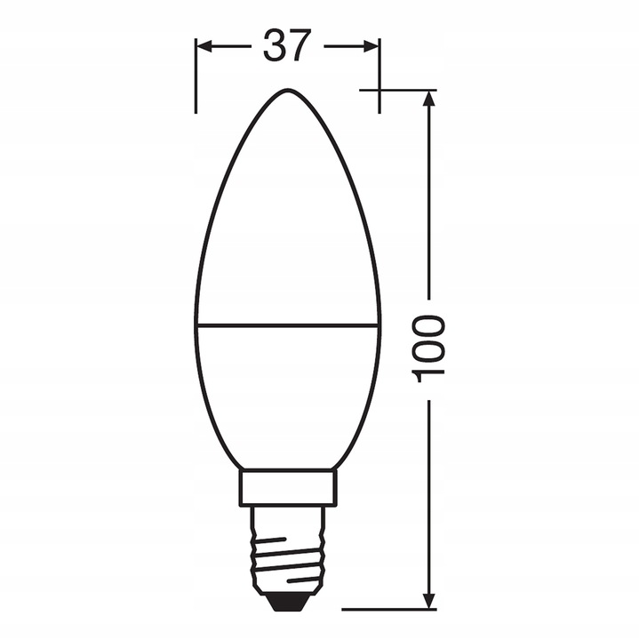 4x Żarówka LED E14 B35 5W = 40W 470lm 2700K Ciepła 300° OSRAM
