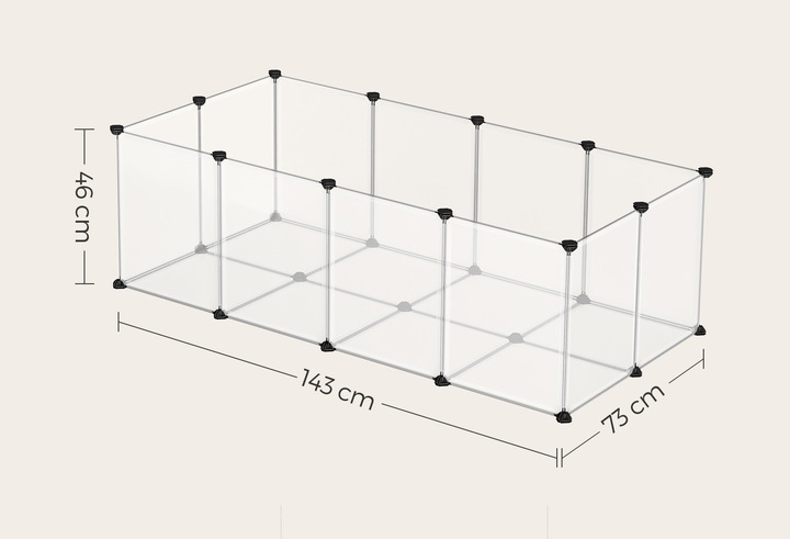 Modułowa Zagroda Kojec Wybieg dla Małych Zwierząt Gryzoni Chomika Świnki