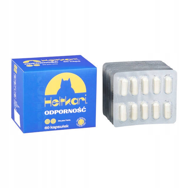 Heltkari NA ODPORNOŚĆ SUPLEMENT DLA PSÓW I KOTÓW ZDROWIE WITALNOŚĆ 60 kaps
