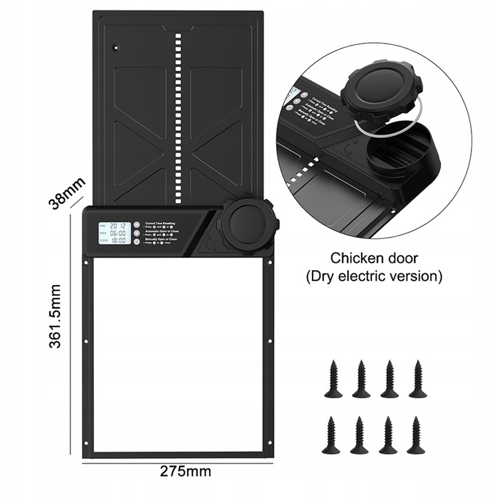 Automatyczne Drzwi Do Kurnika Z Timerem Blokada Przytrzaśnięcia Wodoodporne