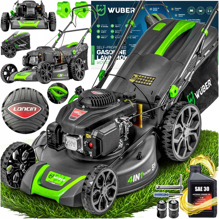 KOSIARKA SPALINOWA DO TRAWY Z NAPĘDEM MOCNA SILNIK LONCIN NAPĘD WUBER