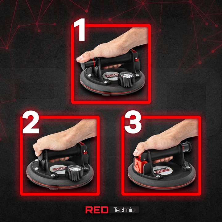 PRZYSSAWKA PRÓŻNIOWA DO PŁYTEK UCHWYT Z POMPKĄ MANOMETREM GLAZURY SZYB