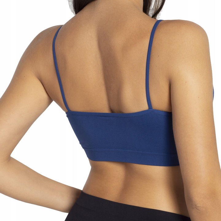 Sport Basic Top Gatta na cienkich ramiączkach denim blue granatowy L