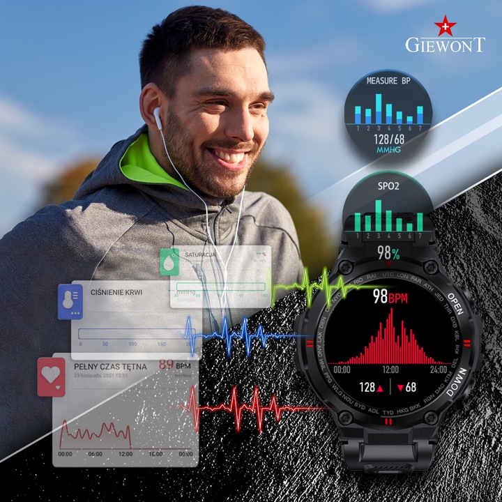 SMARTWATCH ZEGAREK na KOMUNIĘ dla Chłopca + Torebka ROZMOWY SMS GW430