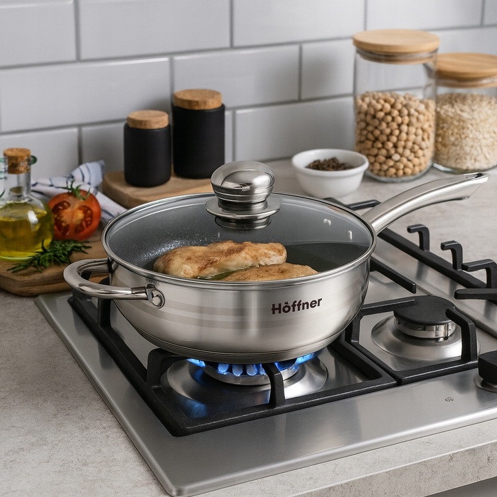 ZESTAW GARNKÓW INDUKCJA / GAZ PATELNIA RONDEL GARNKI STAL NIERDZEWNA