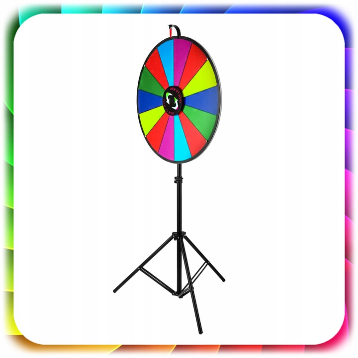 KOŁO FORTUNY ZE STOJAKIEM SUCHOŚCIERALNE 60cm GRA DLA DZIECI ZABAWA +STATYW