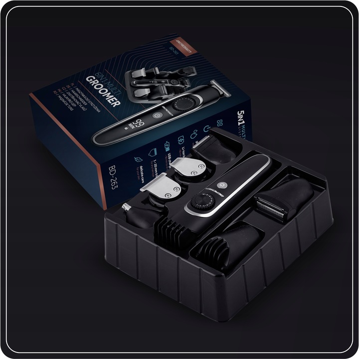 Trymer golarka maszynka do włosów do brody zarostu do golenia 6w1 Berdsen