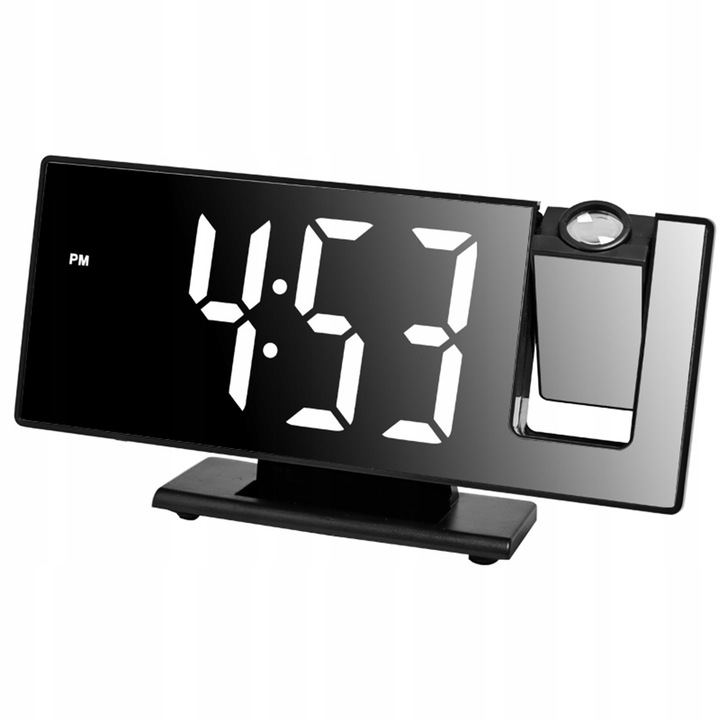 Zegar Elektroniczny Budzik z Projektorem Duży Cyfrowy Wyświetlacz LED