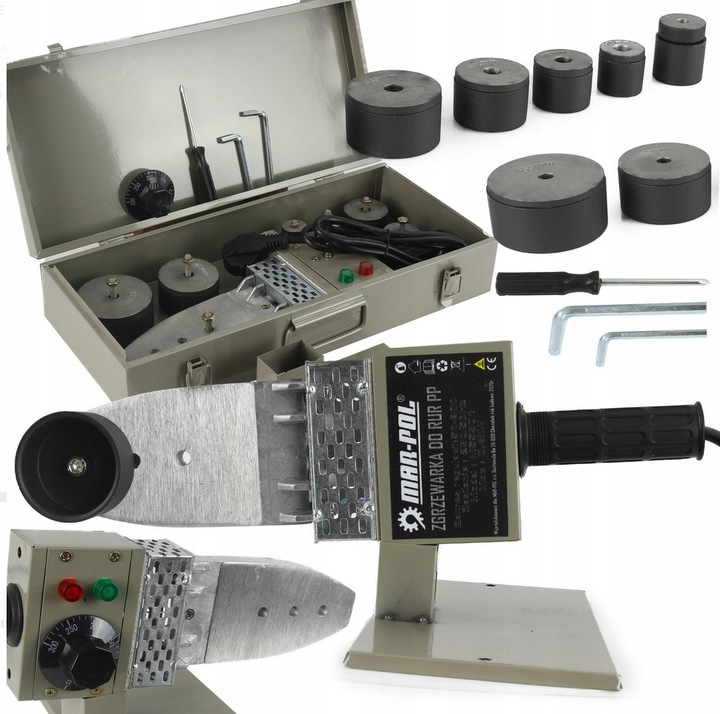 ZGRZEWARKA DO RUR PP PVC PE PB + 7 MATRYC ZESTAW