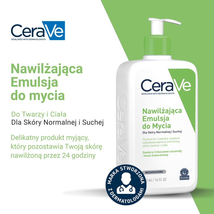 CeraVe Emulsja Do Mycia Ciała Dla Skóry Suchej I Normalnej 236 ml