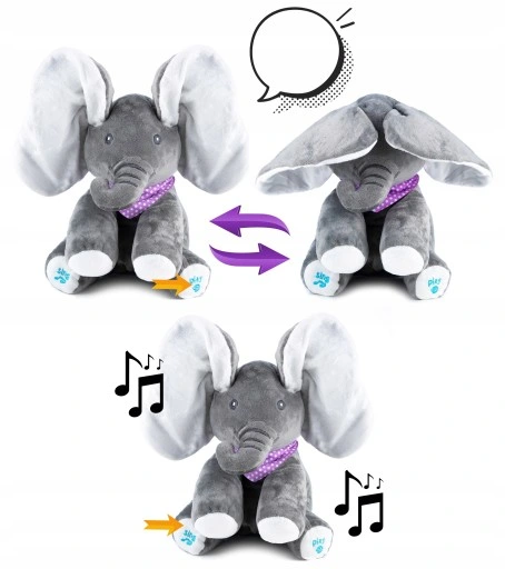 SŁOŃ PLUSZAK Peek-A-Boo ZABAWA W CHOWANEGO