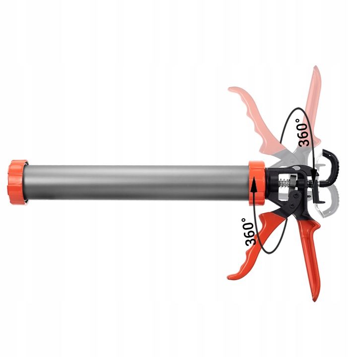 PISTOLET do mas WYCISKACZ do silikonu uszczelniaczy klejów tubowy