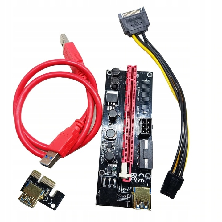 Riser 009S GOLD USB 3,0 PCI-E 1x-16x 6PIN SATA