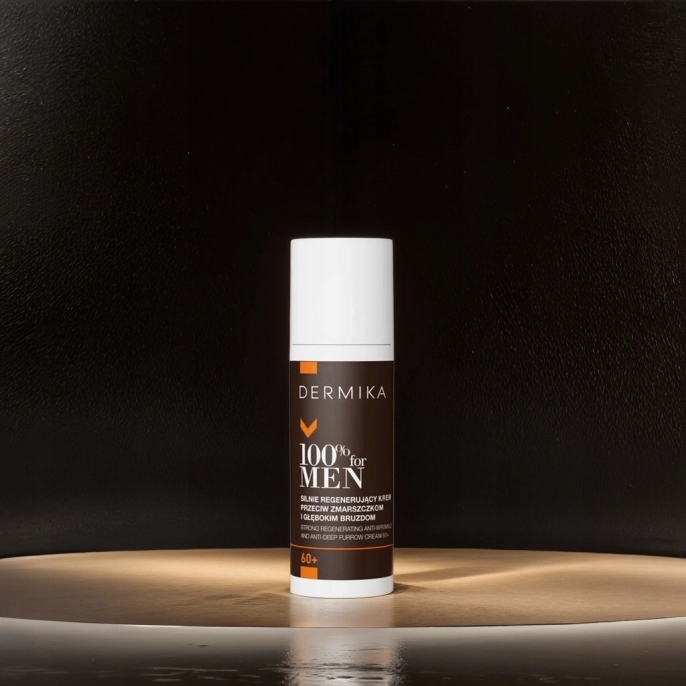 KREM DO TWARZY DLA MĘŻCZYZN 60+ DERMIKA 100% MEN 50ML SILNIE REGENERUJĄCY