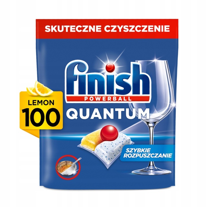 Kapsułki do zmywarki FINISH Quantum All in One Lemon 100szt