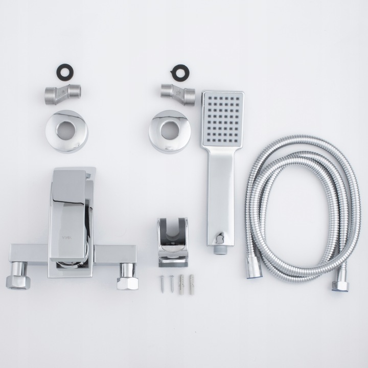 Bateria wannowa z prysznicem ścienna chrom wodospad kran do wanny kaskada