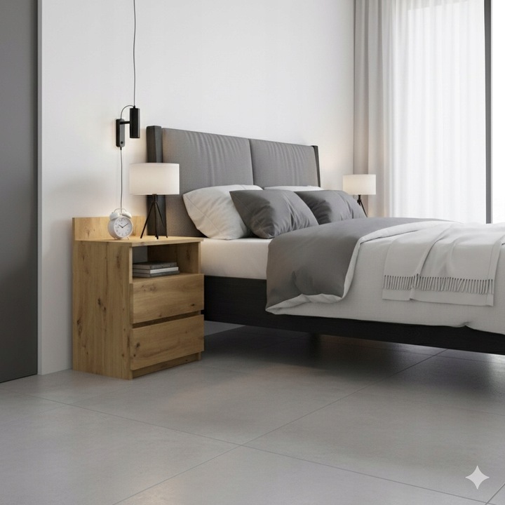 SZAFKA NOCNA STOLIK SYPIALNIA M1 DĄB ARTISAN