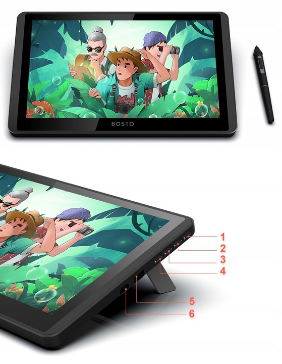 Tablet graficzny BOSTO 12HD-A LCD 8192 st 5080 LPI