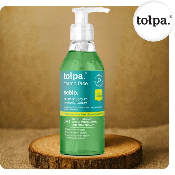 Żel do Mycia Twarzy Normalizujący na Zaskórniki Trądzik Sebio 195ml