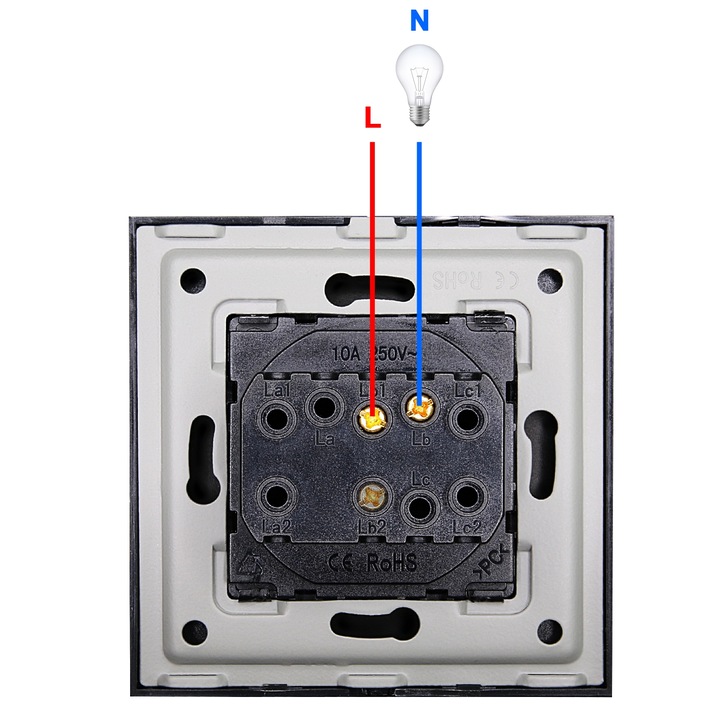 Włącznik Wyłącznik Światła Szklany Elektryczny Szkło Pojedynczy MIUUN