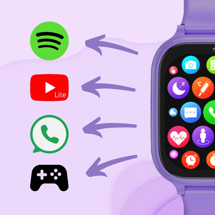 SMARTWATCH ZEGAREK DLA DZIECI 4G ROZMOWY SMS GRY ANDROID POLSKIE MENU GPS