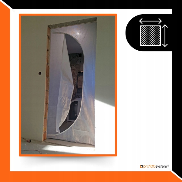 KURTYNA PRZECIWPYŁOWA Drzwi Remontowe Budowlane Z ZAMKIEM BŁYSKAWICZNYM