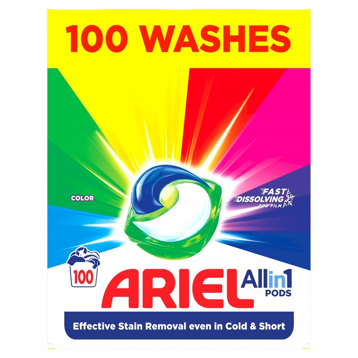 Ariel All-in-1 PODS Kapsułki do prania Color Clean 100 prań