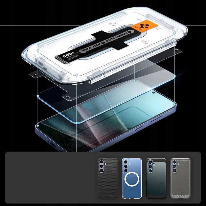 2x Szkło Hartowane Szybka SPIGEN EZ FIT +Aplikator do Samsung Galaxy S25