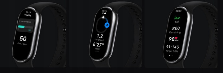 SMARTBAND XIAOMI Smart Band 8 Czarny AMOLED wodoodporność 5 ATM / 50 M