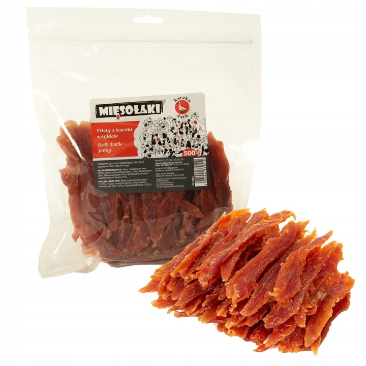 Filet z Kaczki Miękki Mięsołaki Przysmak Dla Psa 500g