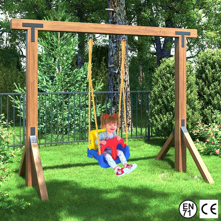 HUŚTAWKA DLA DZIECI OGRODOWA ZEWNĘTRZNA lub DOMOWA MODEL ZE STOLICZKIEM 4w1