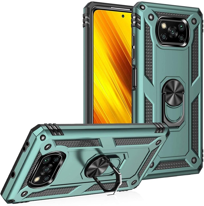 PANCERNE ETUI POKROWIEC CASE do XIAOMI POCO X3 / POCO X3 PRO +SZKŁO