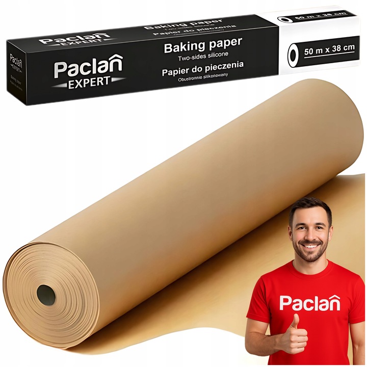 Papier do pieczenia Paclan 5000 cm x 38 cm brązowy