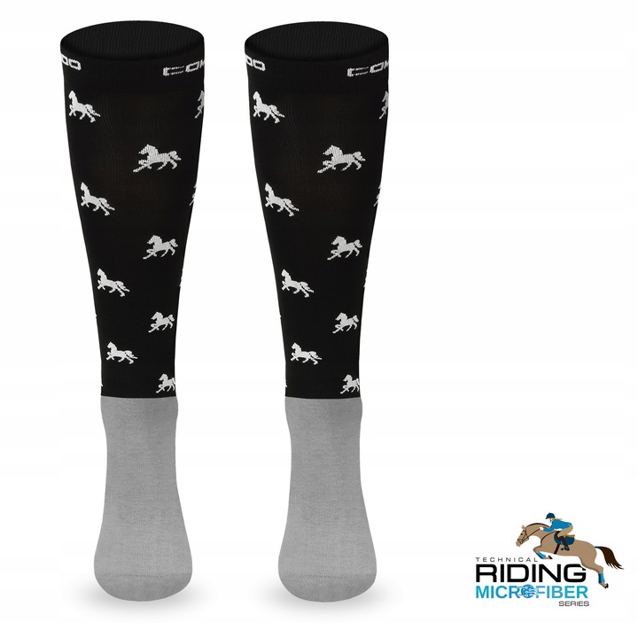 Wygodne skarpetki dziecięce do jazdy konno na lato z mikrofibry od Comodo