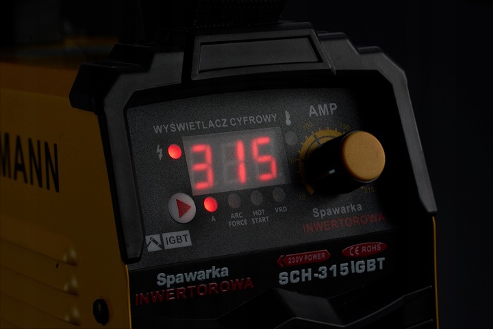 SPAWARKA INWERTOROWA INWERTEROWA 315A LCD MMA TIG KĄTOWNIK MASKA