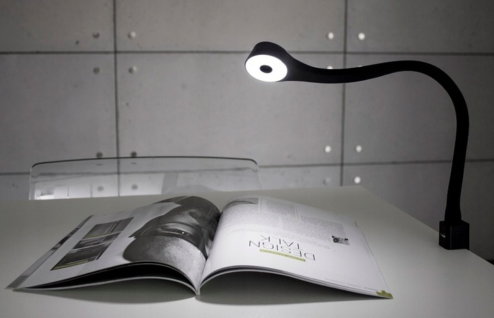 Lampa nocna LED do łóżka sypialni giętka czarna przykręcana 2x FLEXI R