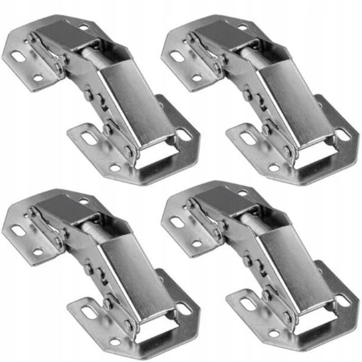 4x ZAWIAS MEBLOWY BEZPUSZKOWY DUŻY ZAWIAS NAKŁADANY ZAWIAS TŁOCZKOWY