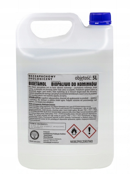 CBR Paliwo do biokominków Chemia Bomar pomarańczowe 5L