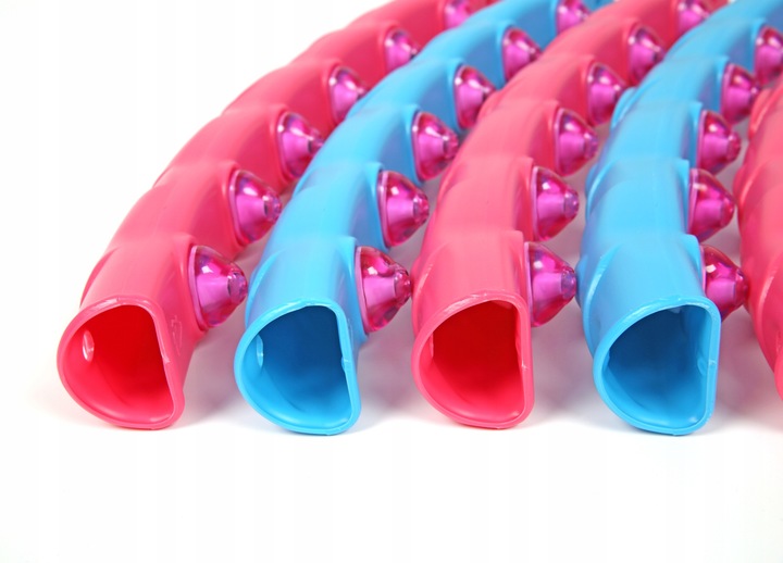 HULA HOP ODCHUDZAJĄCE Z WYPUSTKAMI OBCIĄŻNIKIEM KULKAMI SKŁADANE KOŁO 108cm