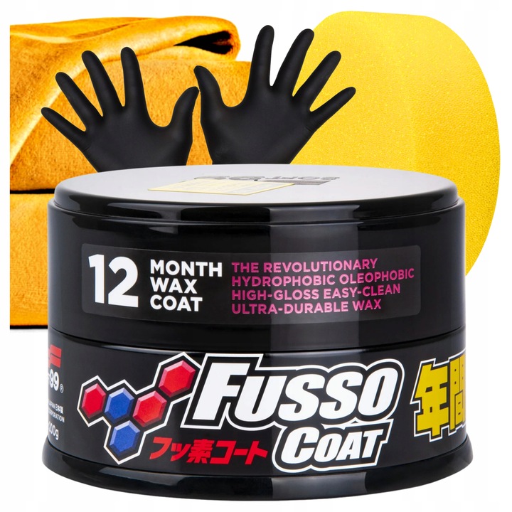 Wosk Samochodowy SOFT99 FUSSO BLACK Wosk Do Samochodu Lakieru Auta Hydro