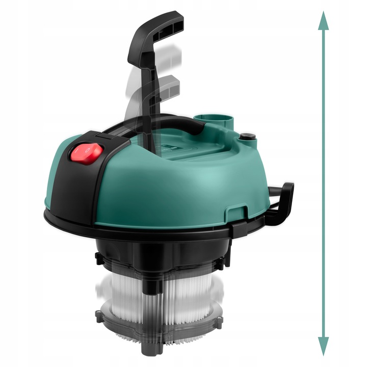 Odkurzacz przemysłowy bezworkowy do pyłu gruzu na sucho mokro