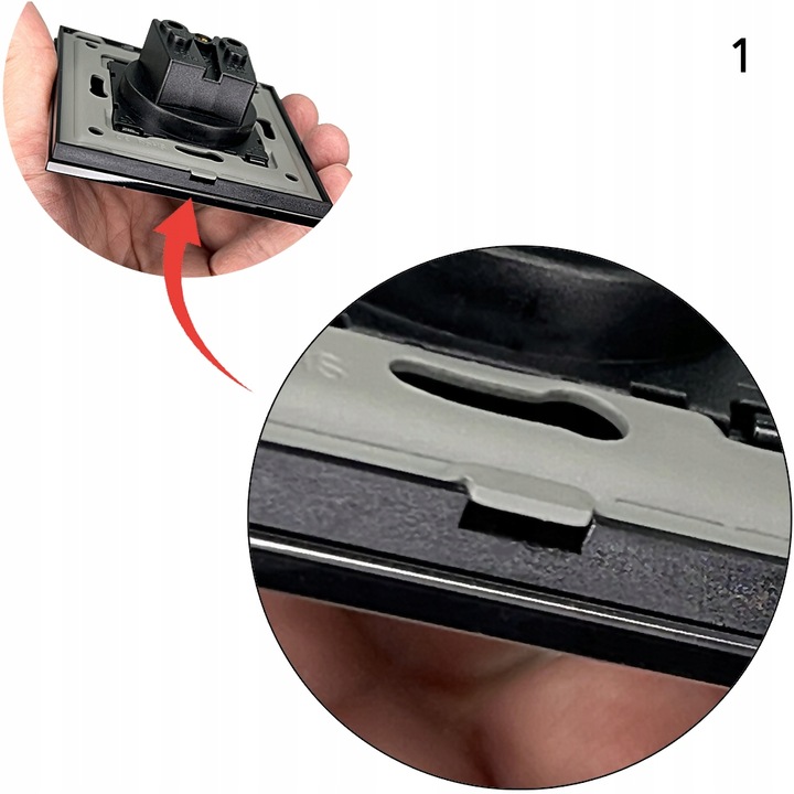 Włącznik Wyłącznik Światła Szklany Elektryczny Szkło Pojedynczy MIUUN