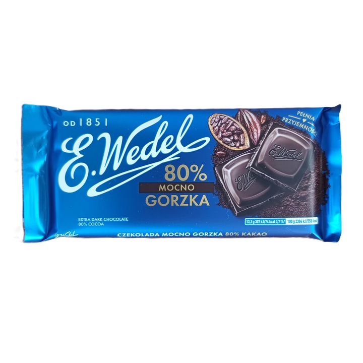 E.WEDEL CZEKOLADA MOCNO GORZKA 80% KAKAO 80g